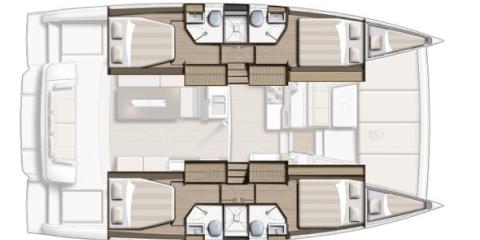 Plan du bateau Bali 4.2 - Junior Mary 1