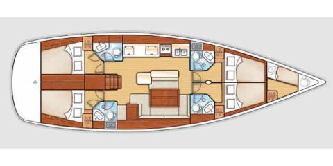 Beneteau Oceanis 50 - AF-O50 layout plan