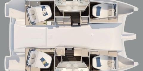 Plan du bateau Fountaine Pajot FP41 - STEFANIA