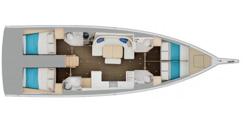 Plan du bateau Jeanneau Sun Odyssey 455 - DEUX-MI