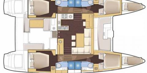 Plan du bateau Lagoon 46 - DAFNI