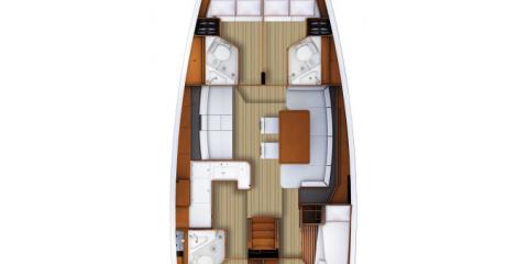 Plan du bateau Jeanneau 53 - Zeus