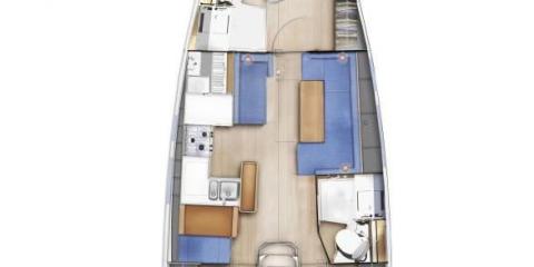 Jeanneau Sun Odyssey 410 - Paris layout plan