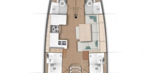 Plan du bateau Jeanneau Sun Odyssey 490 - Menelaos