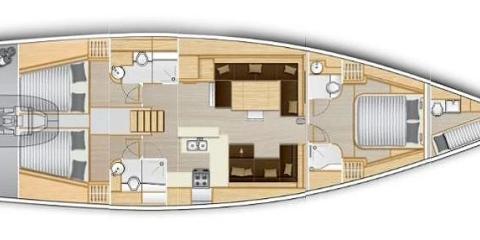 Plan du bateau Hanse 588 - Amadea