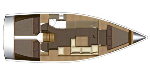 Dufour Grand Large 382 - Petar Pan layout plan