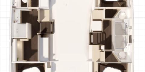 Fountaine Pajot FP44 - Raven layout plan