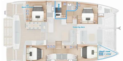 Lagoon 47 - Active Cruises layout plan