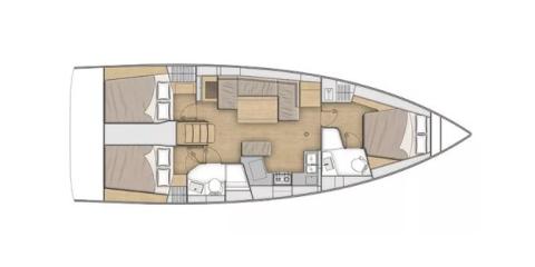 Beneteau Oceanis 40.1 - AFO40.1E layout plan