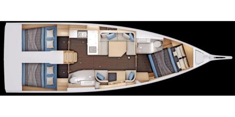 Plan du bateau Jeanneau Sun Odyssey 415 - KNOT 10