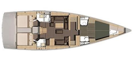 Dufour Exclusive 56 - Magic Planet layout plan