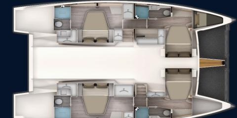 Plan du bateau Aventura 45 - Cajha